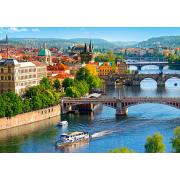 Puzzle Castorland Vista das Pontes em Praga 500 Peças