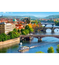Puzzle Castorland Vista das Pontes em Praga 500 Peças