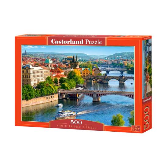 Puzzle Castorland Vista das Pontes em Praga 500 Peças