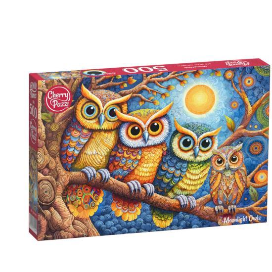 Puzzle Cherry Pazzi Corujas Ao Luar de 500 Peças