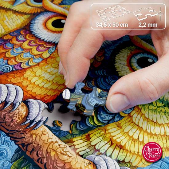 Puzzle Cherry Pazzi Corujas Ao Luar de 500 Peças