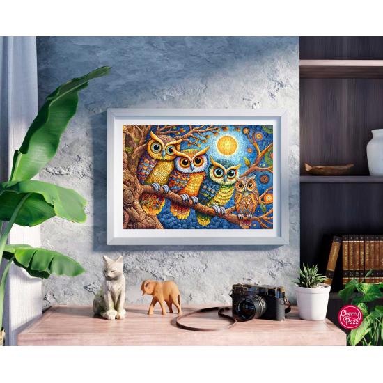 Puzzle Cherry Pazzi Corujas Ao Luar de 500 Peças