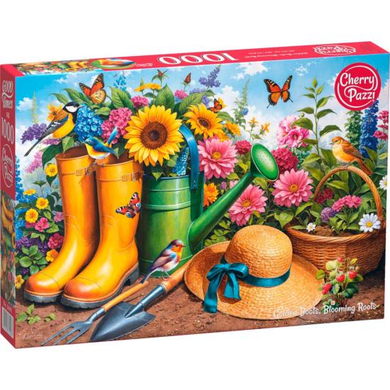 Puzzle Cherry Pazzi Botas Douradas, Raízes Florescentes 1000 peç
