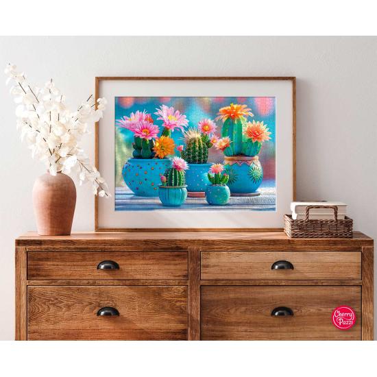 Puzzle Cherry Pazzi Cactos floridos de 1000 peças