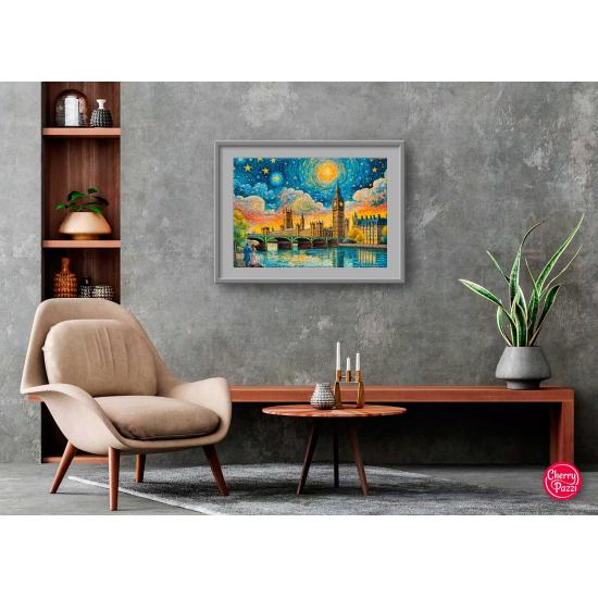 Puzzle Cherry Pazzi Céu impressionista sobre Londres 1000 peças