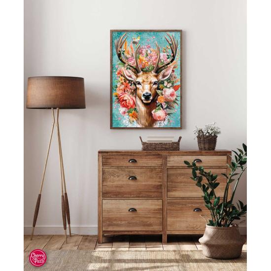 Puzzle Cherry Pazzi Veado Florido de 1000 peças