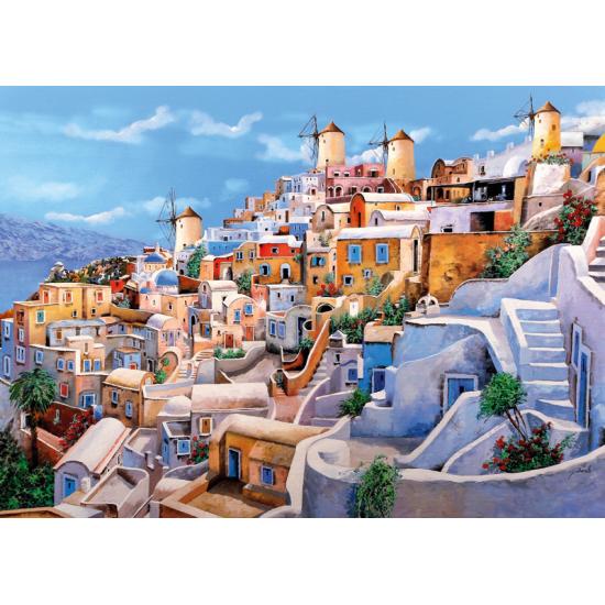 Puzzle Cherry Pazzi Santorini Cor 1000 Peças