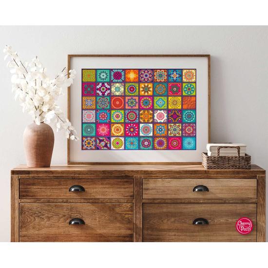 Puzzle Cherry Pazzi Quadrados Ornamentais de 1000 peças