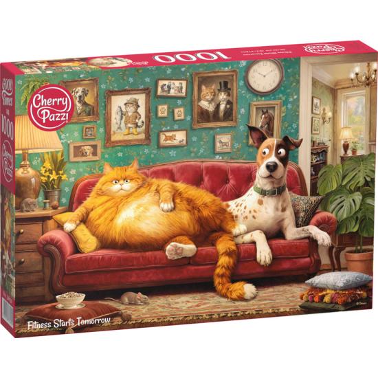 Puzzle Cherry Pazzi  A Atividade Física Começa Amanhã 1000 peças