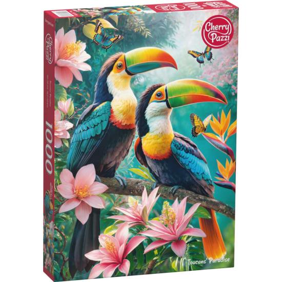 Puzzle Cherry Pazzi Paraíso dos Tucanos de 1000 peças Puzzle Cherry Pazzi Paraíso dos Tucanos de 1000 peças