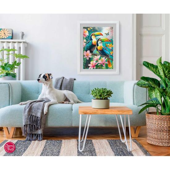 Puzzle Cherry Pazzi Paraíso dos Tucanos de 1000 peças Puzzle Cherry Pazzi Paraíso dos Tucanos de 1000 peças