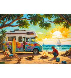 Puzzle Cherry Pazzi Aguardando As Ondas 1000 peças