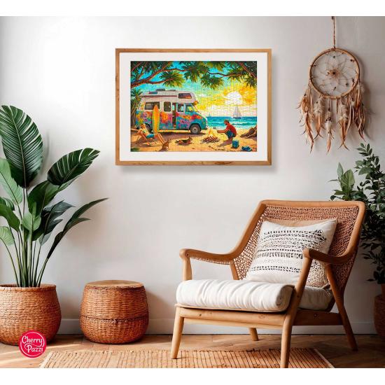 Puzzle Cherry Pazzi Aguardando As Ondas 1000 peças