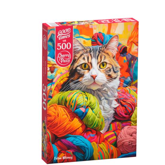 Puzzle Cherry Pazzi Felino Irrisório de 500 peças