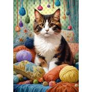 Puzzle Cherry Pazzi Cat in a Skein, 1000 peças