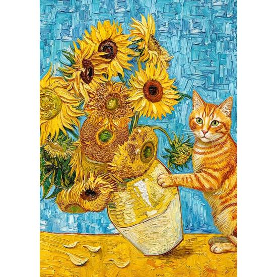 Puzzle Cherry Pazzi Gato E Arte 1000 peças