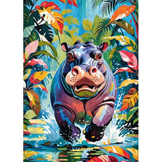Puzzle Cherry Pazzi Happy Hippo 500 peças