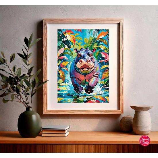 Puzzle Cherry Pazzi Happy Hippo 500 peças