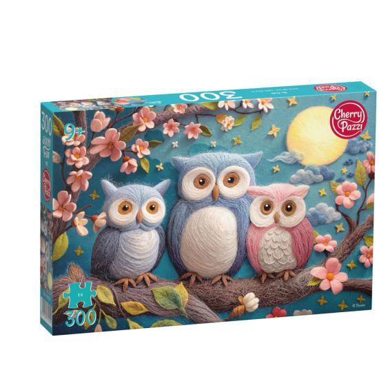 Puzzle Cherry Pazzi Corujas De Lã Fofas XXL de 300 peças
