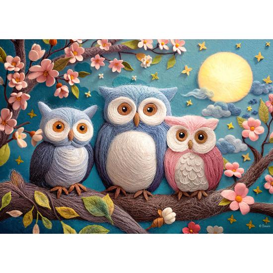 Puzzle Cherry Pazzi Corujas De Lã Fofas XXL de 300 peças