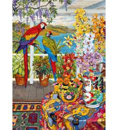 Puzzle Cherry Pazzi Papagaios na Baranda de 1000 peças