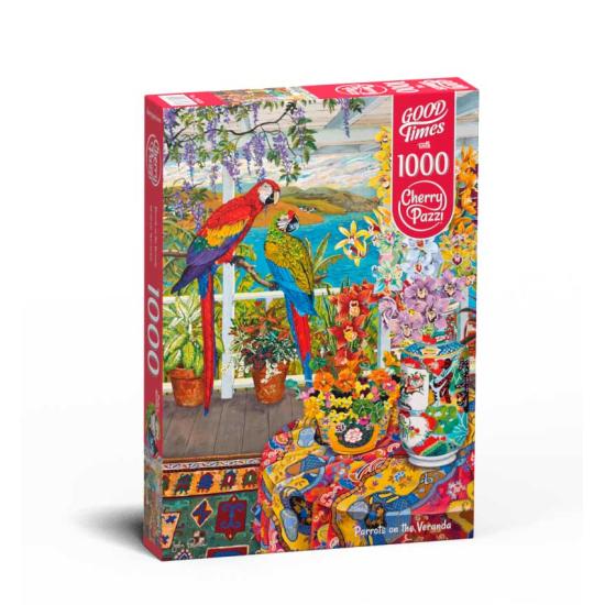 Puzzle Cherry Pazzi Papagaios na Baranda de 1000 peças Puzzle Cherry Pazzi Papagaios na Baranda de 1000 peças