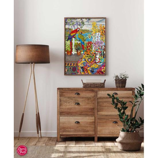 Puzzle Cherry Pazzi Papagaios na Baranda de 1000 peças Puzzle Cherry Pazzi Papagaios na Baranda de 1000 peças