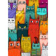 Puzzle Cherry Pazzi Os Gatos Dominam O Mundo 1000 peças