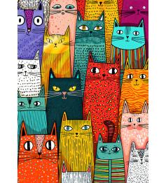 Puzzle Cherry Pazzi Os Gatos Dominam O Mundo 1000 peças