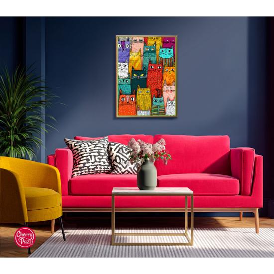 Puzzle Cherry Pazzi Os Gatos Dominam O Mundo 1000 peças