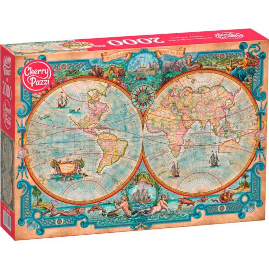 Puzzle Cherry Pazzi Mapa das Grandes Descobertas 2000 peças