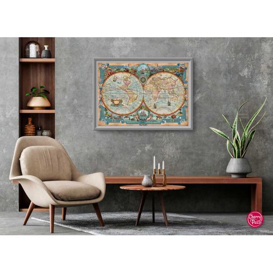 Puzzle Cherry Pazzi Mapa das Grandes Descobertas 2000 peças
