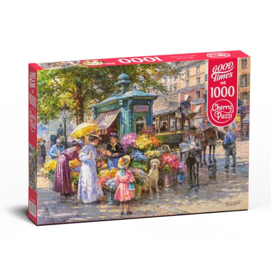 Puzzle Cherry Pazzi Flower Market 1000 peças Puzzle Cherry Pazzi Flower Market 1000 peças