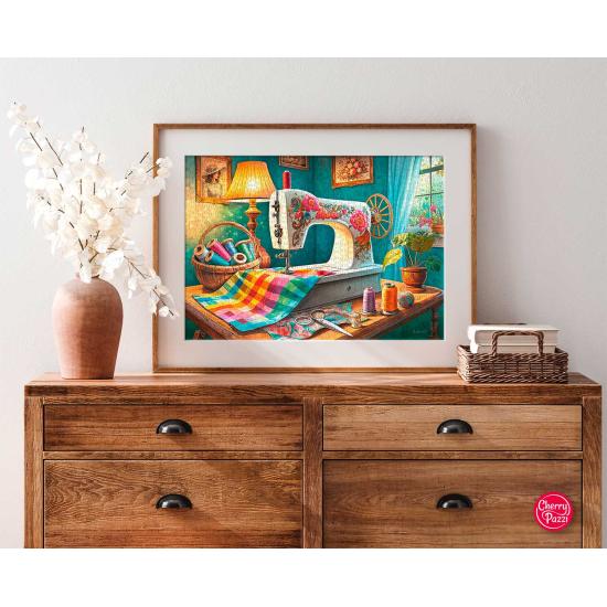 Puzzle Cherry Pazzi O Meu Cantinho de Costura de 1000 peças