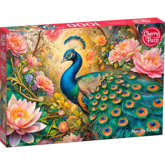 Puzzle Cherry Pazzi Paraíso do Pavão 1000 peças Puzzle Cherry Pazzi Paraíso do Pavão 1000 peças