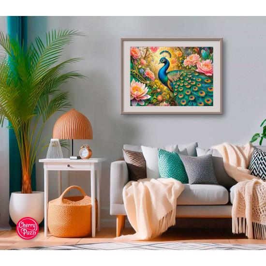 Puzzle Cherry Pazzi Paraíso do Pavão 1000 peças Puzzle Cherry Pazzi Paraíso do Pavão 1000 peças