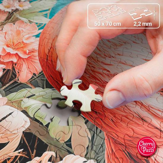 Puzzle Cherry Pazzi Pense Rosa 1000 Peças