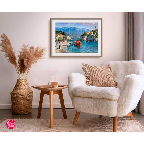 Puzzle Cherry Pazzi Aldeia à beira-mar 1000 peças