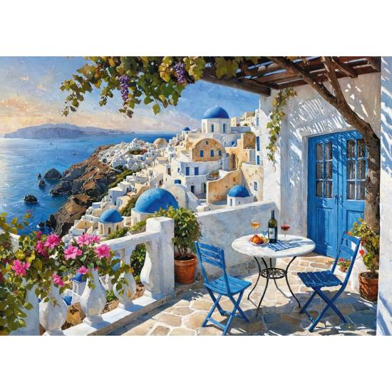 Puzzle Cherry Pazzi Blues de Santorini 1000 peças Puzzle Cherry Pazzi Blues de Santorini 1000 peças
