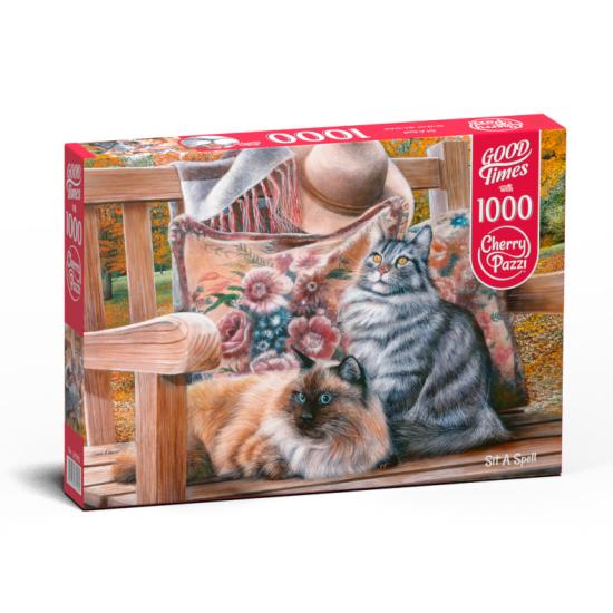 Puzzle de 1000 peças Cherry Pazzi sentada no banco