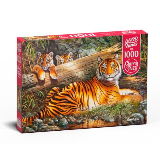 Puzzle Cherry Pazzi Calm Tiger 1000 peças Puzzle Cherry Pazzi Calm Tiger 1000 peças