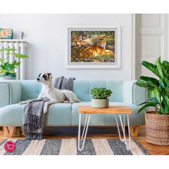 Puzzle Cherry Pazzi Calm Tiger 1000 peças Puzzle Cherry Pazzi Calm Tiger 1000 peças