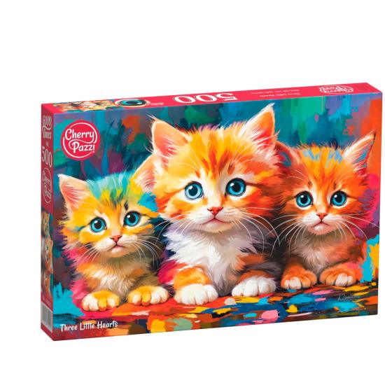 Puzzle Cherry Pazzi Três Pequenos Corações 500 peças