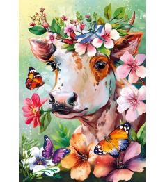 Puzzle Cherry Pazzi Vaca de Primavera de 500 peças