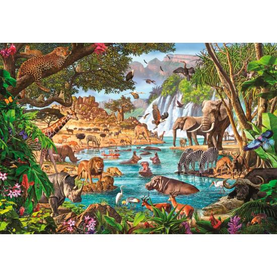 Puzzle Clementoni Bebedouro Africano 3000 peças