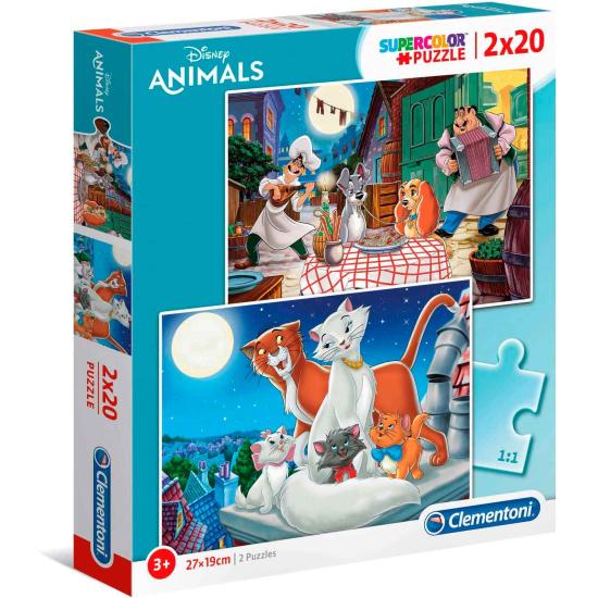 Puzzle Clementoni Friends Animals 2 x 20 Peças Puzzle Clementoni Friends Animals 2 x 20 Peças