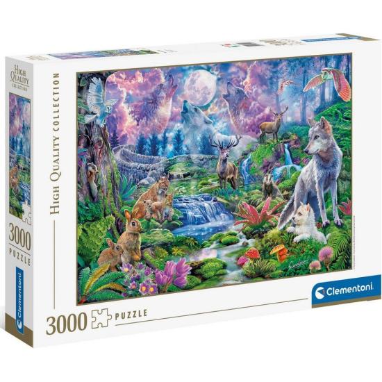 Puzzle Clementoni Animais Selvagens ao Luar de 3000