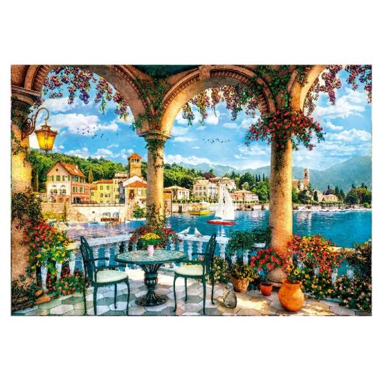 Puzzle Clementoni Vista da varanda do Lago Como 1000 Peças