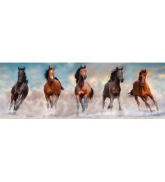 Puzzle Clementoni Cavalos Galopantes Panorama 1000 Pçs