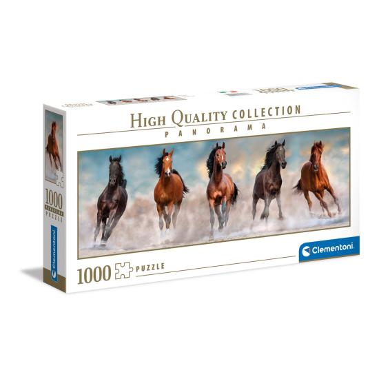 Puzzle Clementoni Cavalos Galopantes Panorama 1000 Pçs